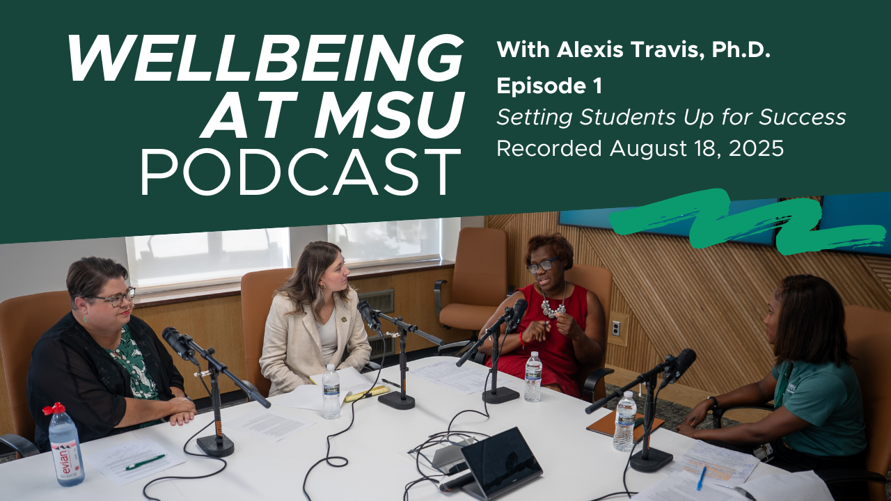 wellbeing at msu podcast set up