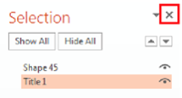 X highlighted to close and save changes