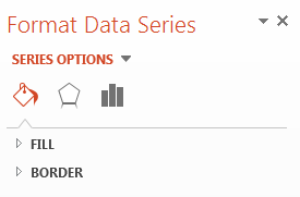 Format Data Series side bar. Paint Icon selected