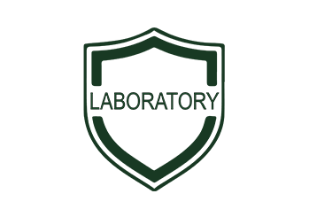 Shield icon with the word Laboratory at the center