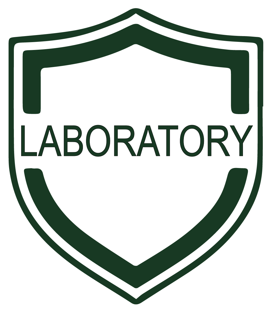 Shield icon with the words "Laboratory" written in the center