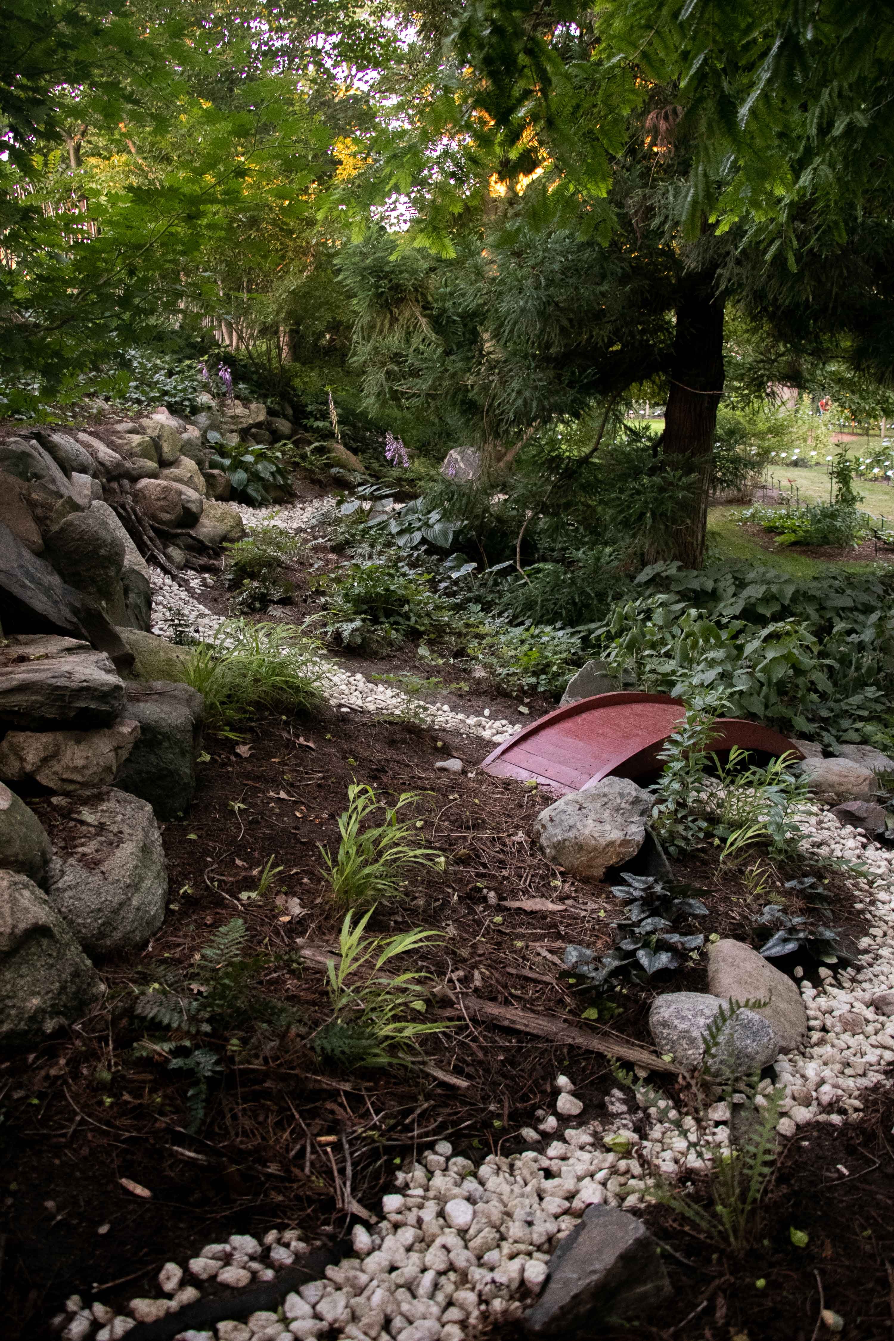 Asian hillside garden