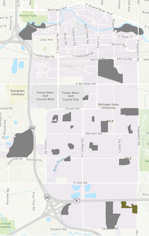 Allen Woodlot, Location Map