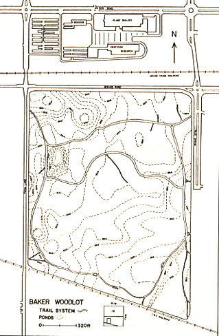 Baker Woodlot trail map