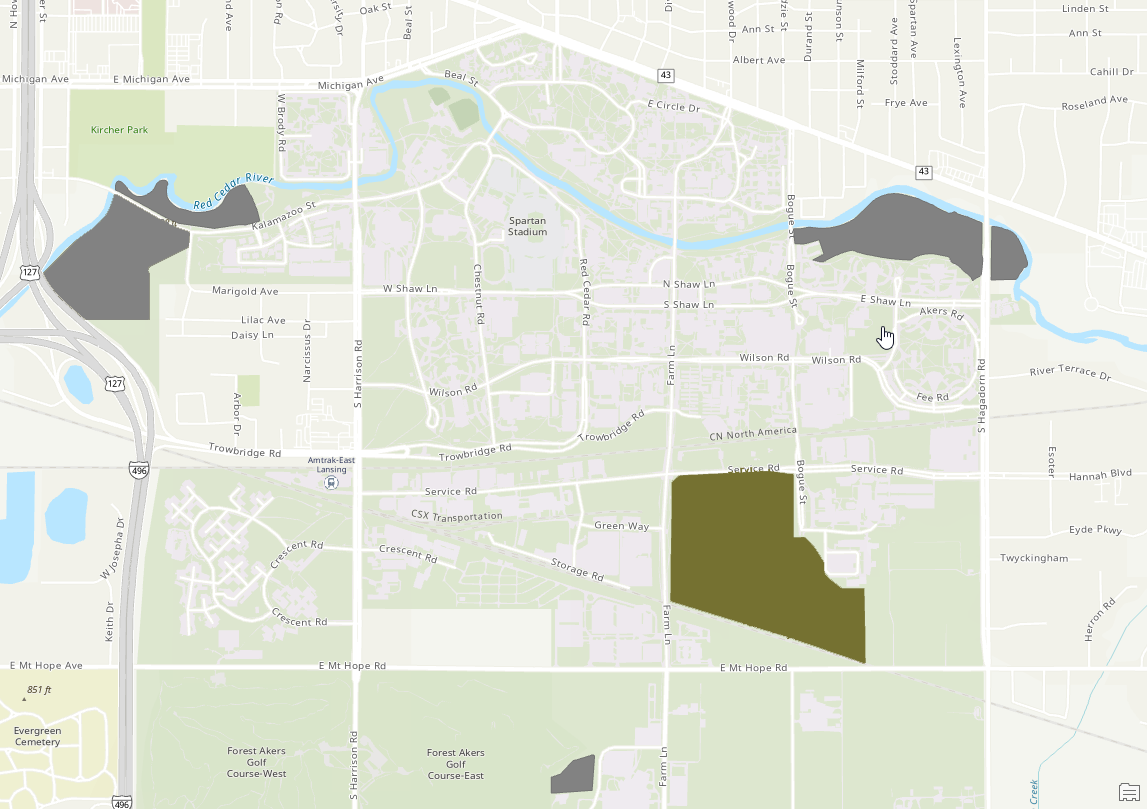 Baker Woodlot, Location Map