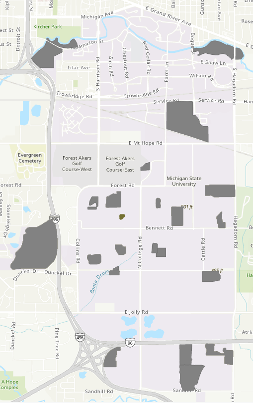 Hicks East Woodland, Location Map