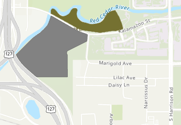 Red Cedar Natural Area, North, Location Map