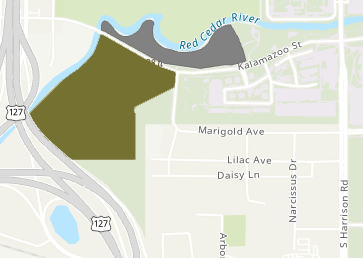 Red Cedar Natural Area, South, Location Map