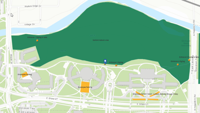 Sanford Natural Area, Entrance 2, Location Map