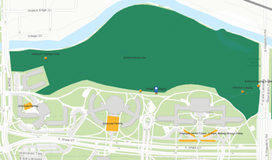 Sanford Natural Area, Entrance 3, Location Map