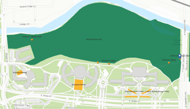 Sanford Natural Area, Entrance 5, Location Map