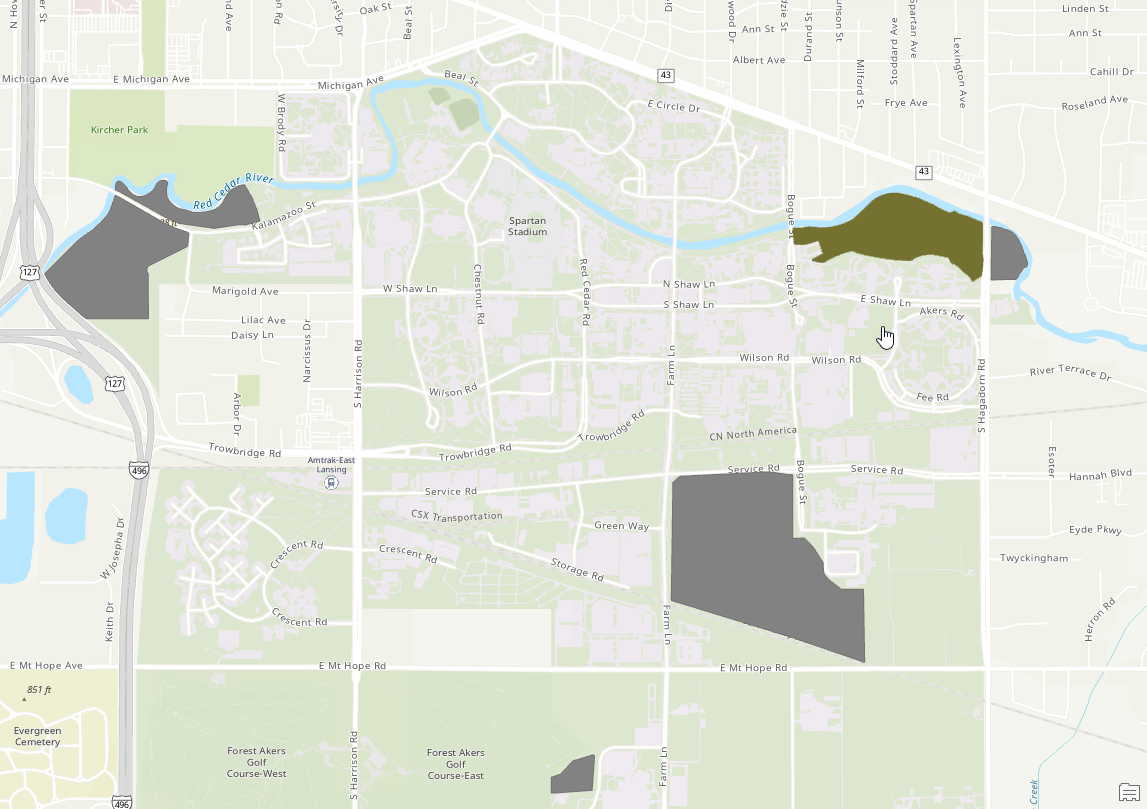 Sanford Natural Area, Location Map