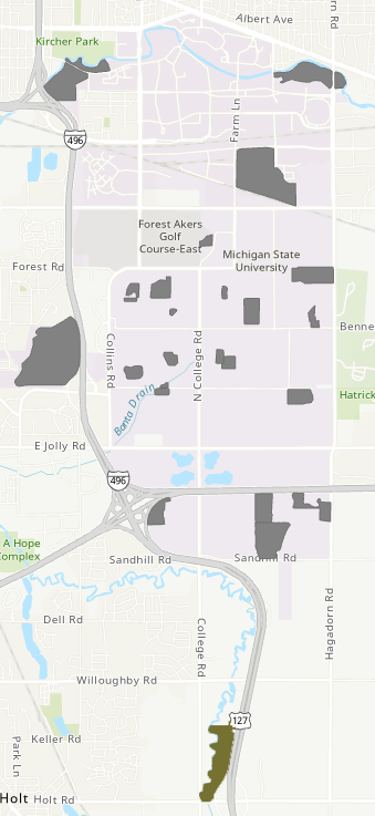 Sycamore Creek Natural Area, Location Map