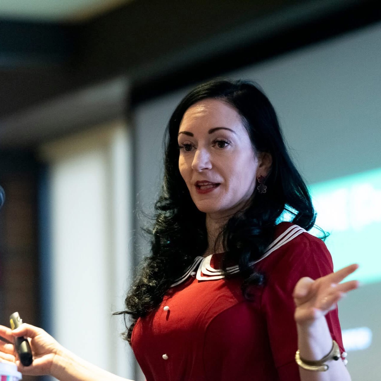 Dr. Karen Holt presenting at an MSU Center for Cybercrime Investigation and Training event.