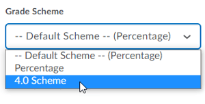 Scheme dropdown