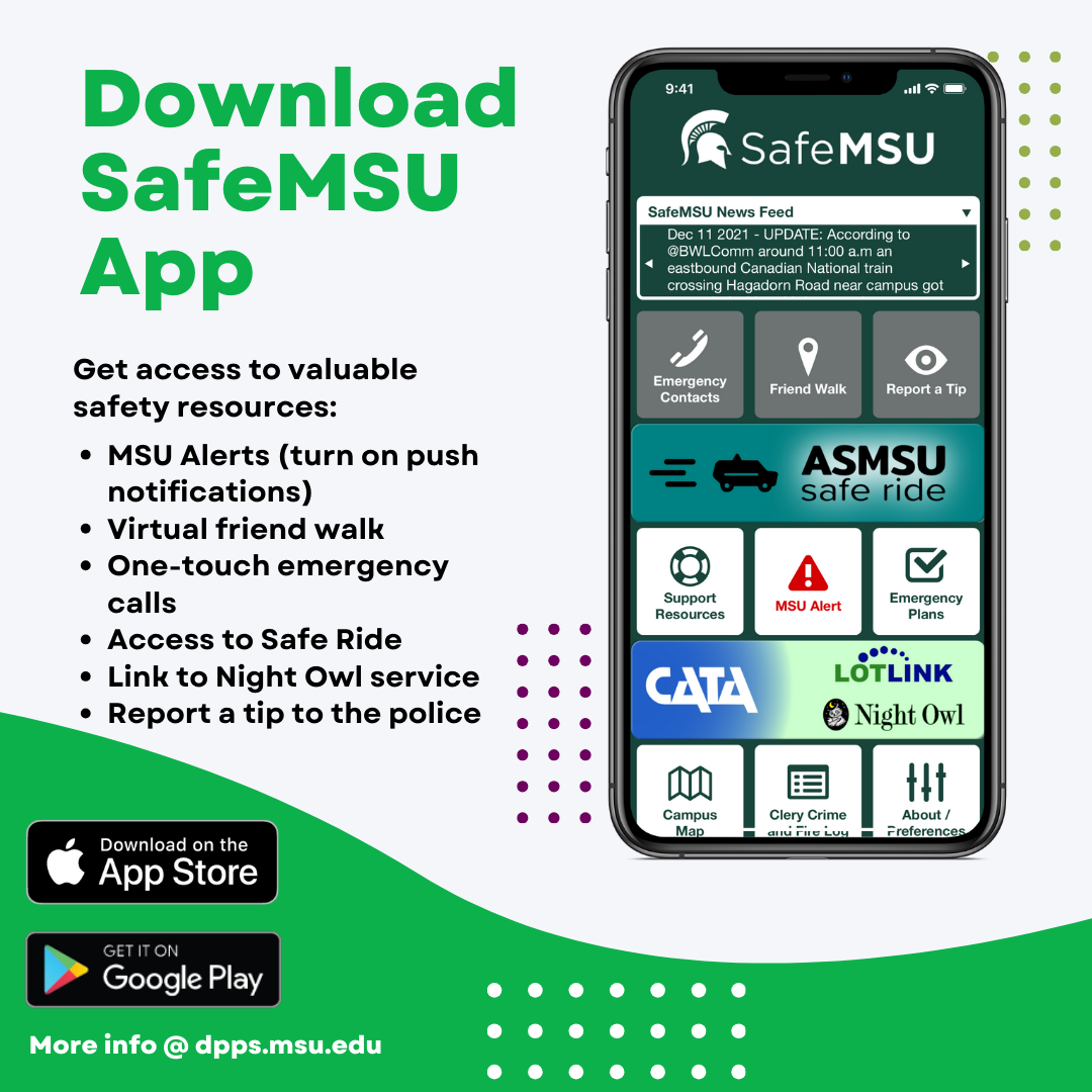 Download the SafeMSU App