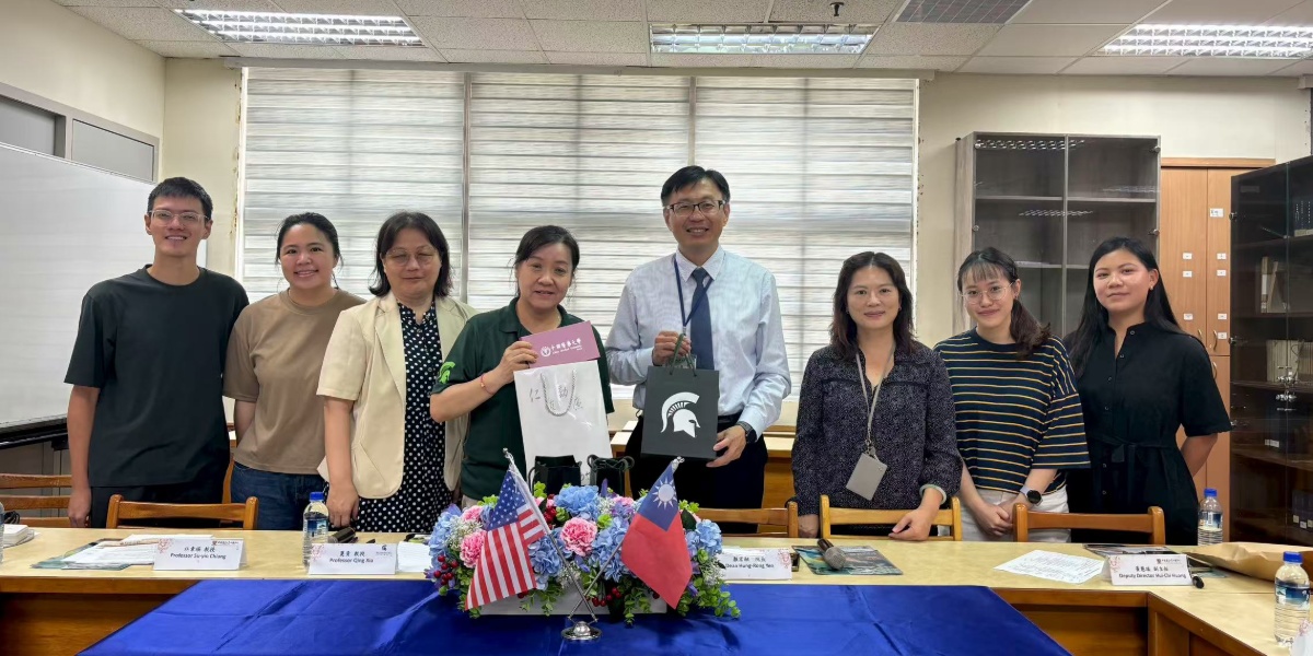 MSU Global Health professor Dr. Qing Xia meeting with leadership from China Medical University in Taiwan.