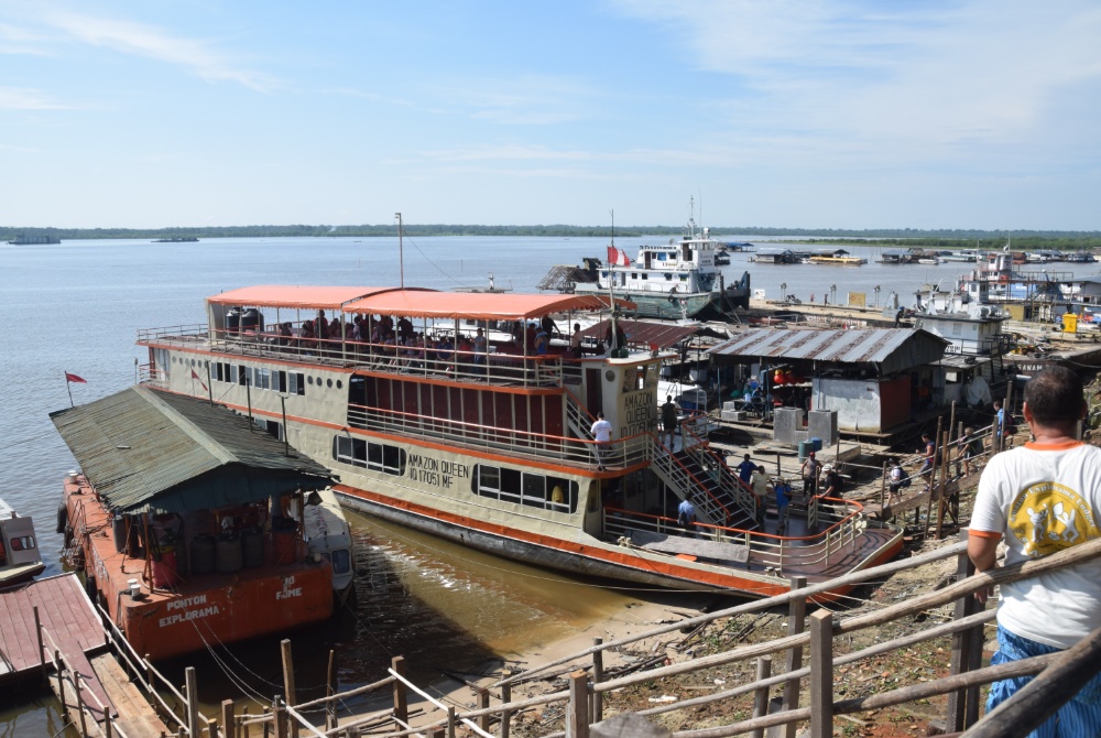 The Amazon Queen medical boat transporting MSUCOM medical students to remote communities on the Amazon River.