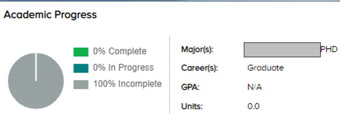 Another screenshot of the Academic Progress chart.