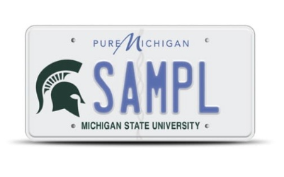 MSU License Plate