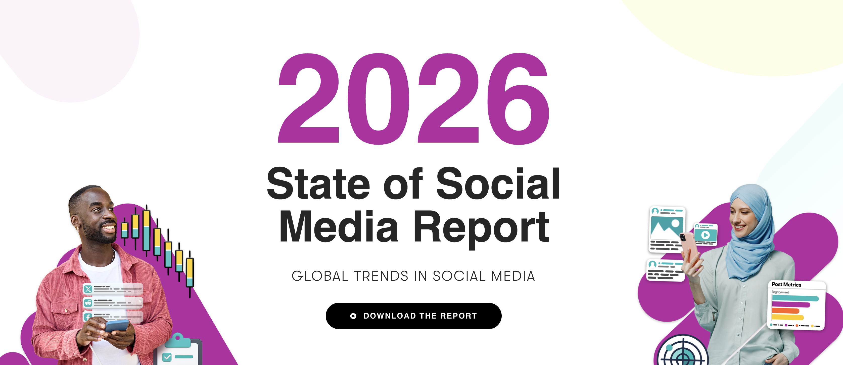 Slide deck cover of the 2026 State of Social Media Global Trends in Social Media report.