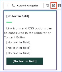 A curated navigation component toolbar with the Explorer icon outlined in red