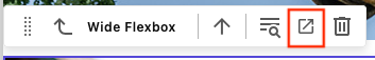 Screenshot of the Wide Flexbox toolbar