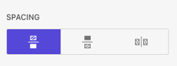 Screenshot of the spacing icon panel