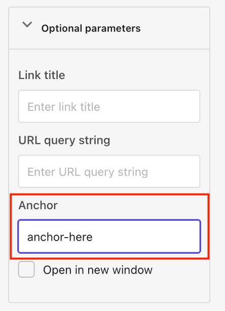 Screenshot showing how to link to an anchor