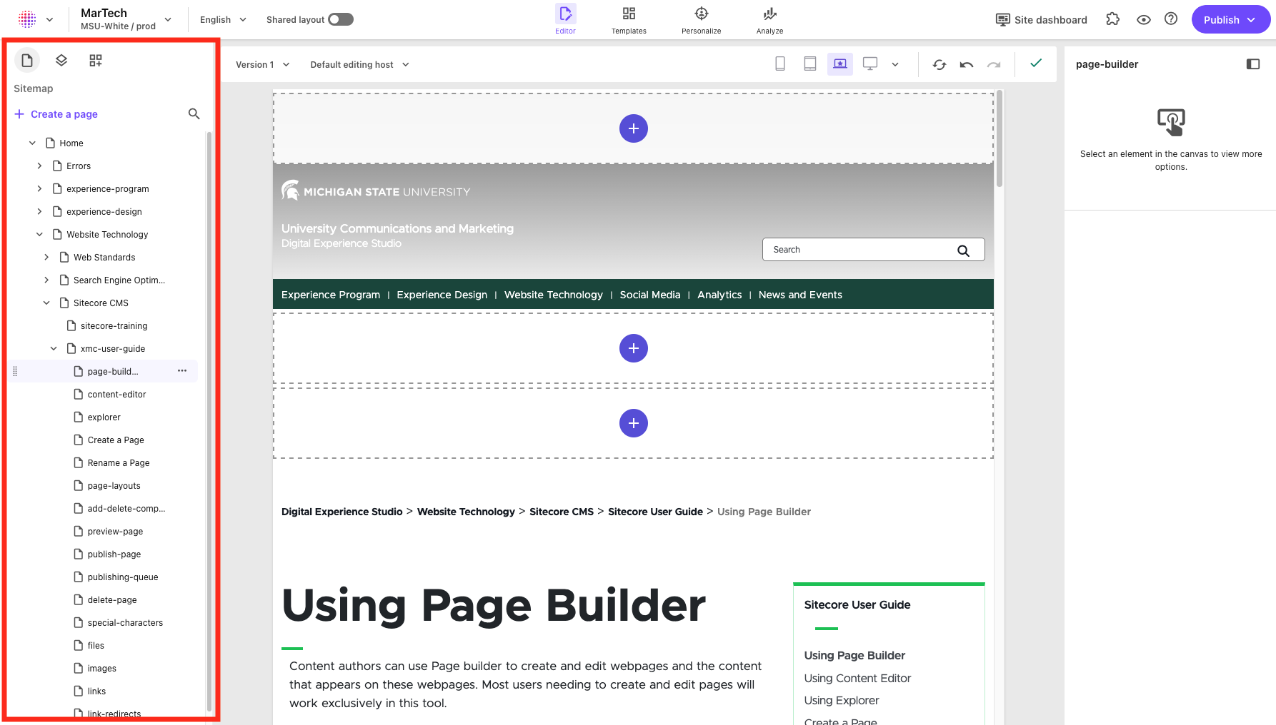 The left side panel is outlined in red.