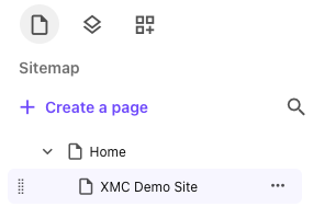 The site name now displays as 