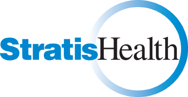 Stratis Health Logo - blue circle outline around 