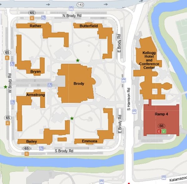Brody neighborhood residential hall map