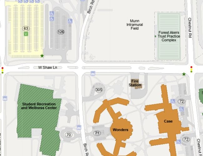 Case residential hall map