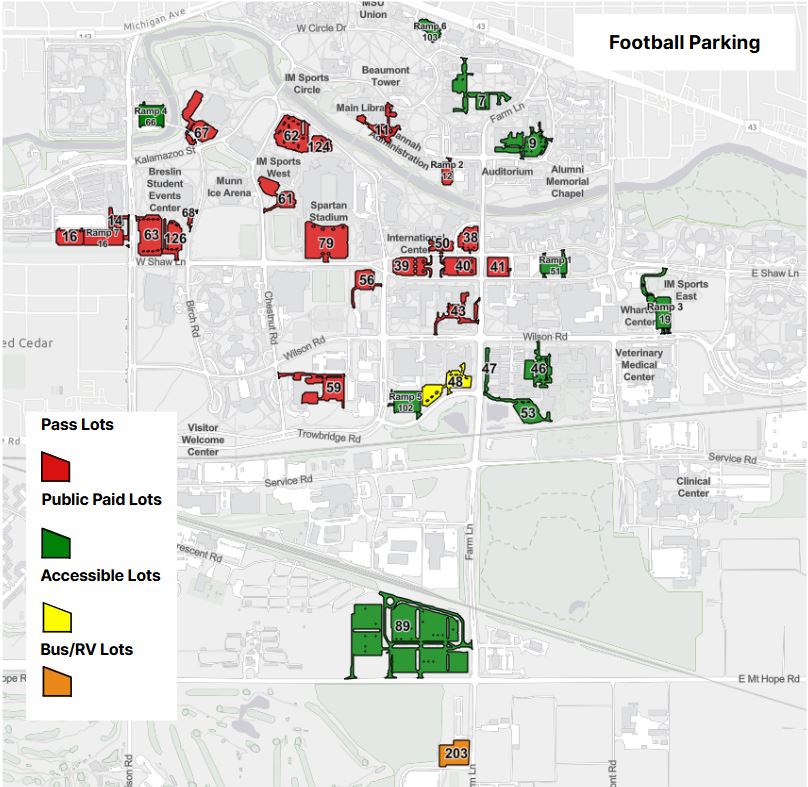 Football parking map