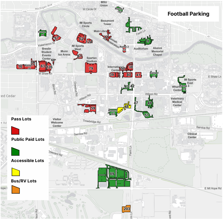 Football parking map