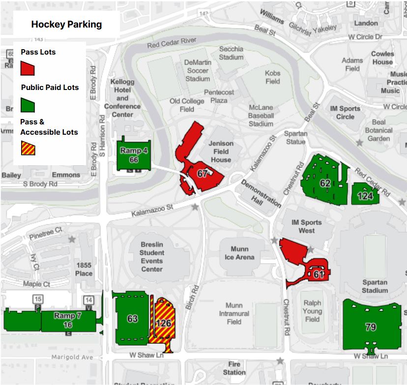 Hockey parking map