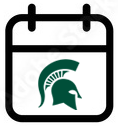 Calendar image with Sparty head