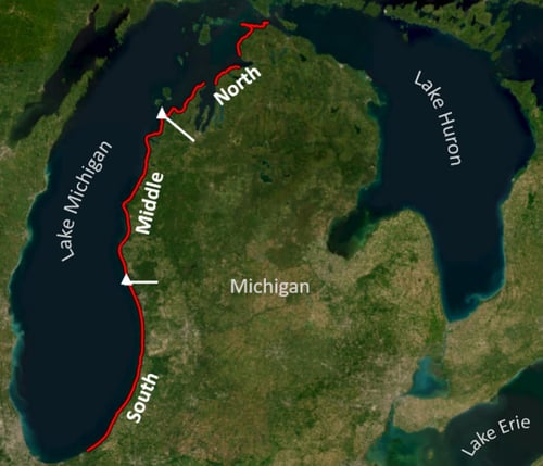 Michigan-Coast-map