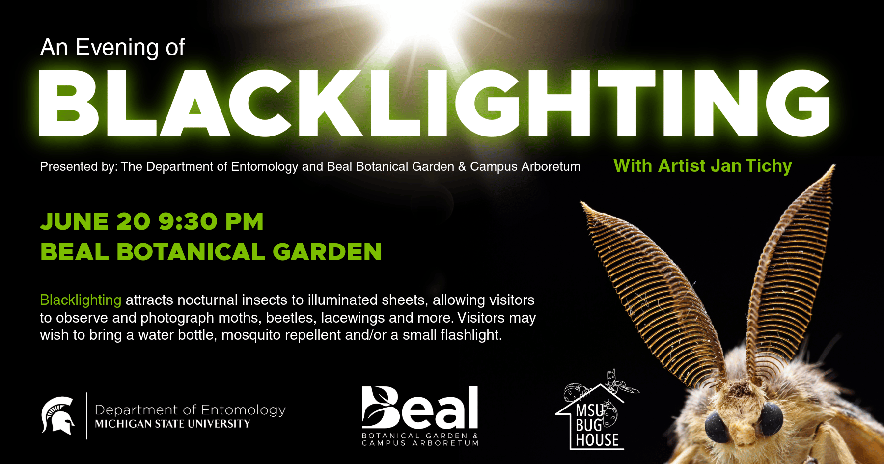 Flyer for Black Lighting event.