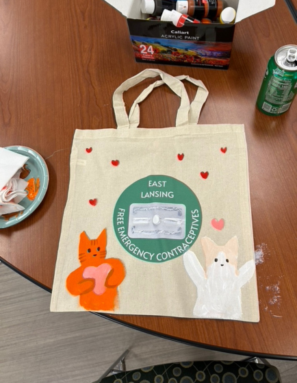 East Lansing Free Emergency Contraceptives Tote Bag