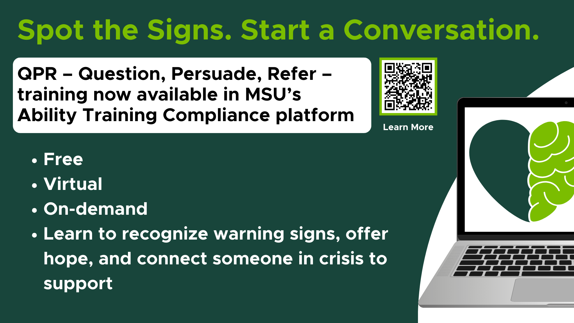 Digital monitor graphic for QPR Training