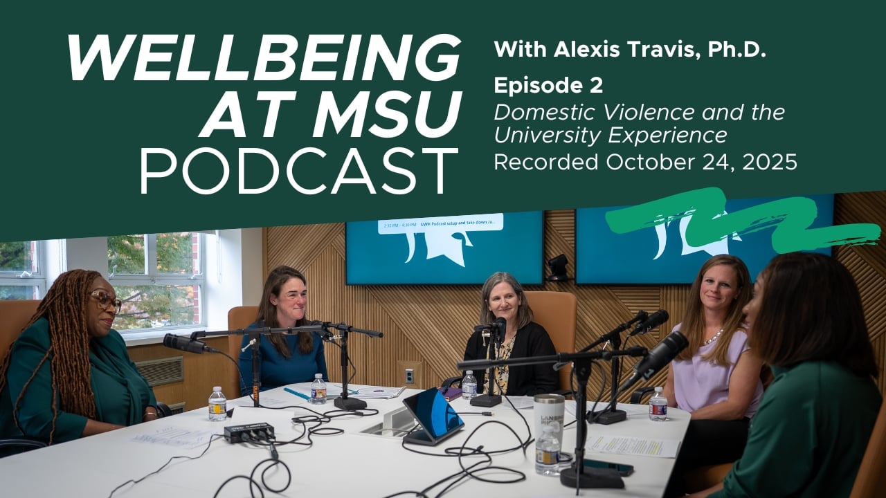 Wellbeing At MSU Podcast episode 2 podcast setup