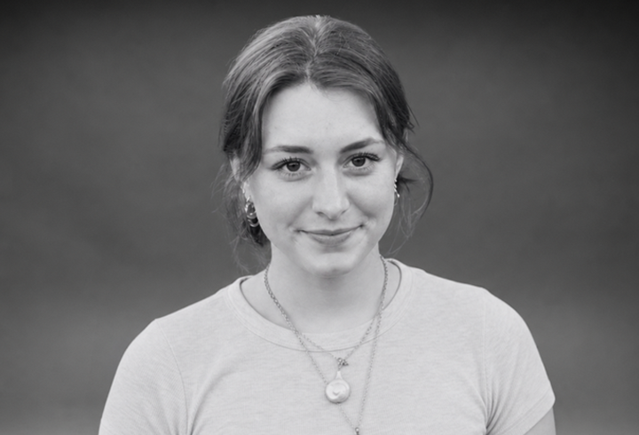 Black and white headshot of UX/UI Intern Jane Moore.