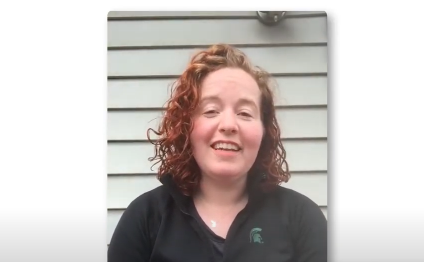 Michigan State University alumni, Eva, talking about her experience at MSU.