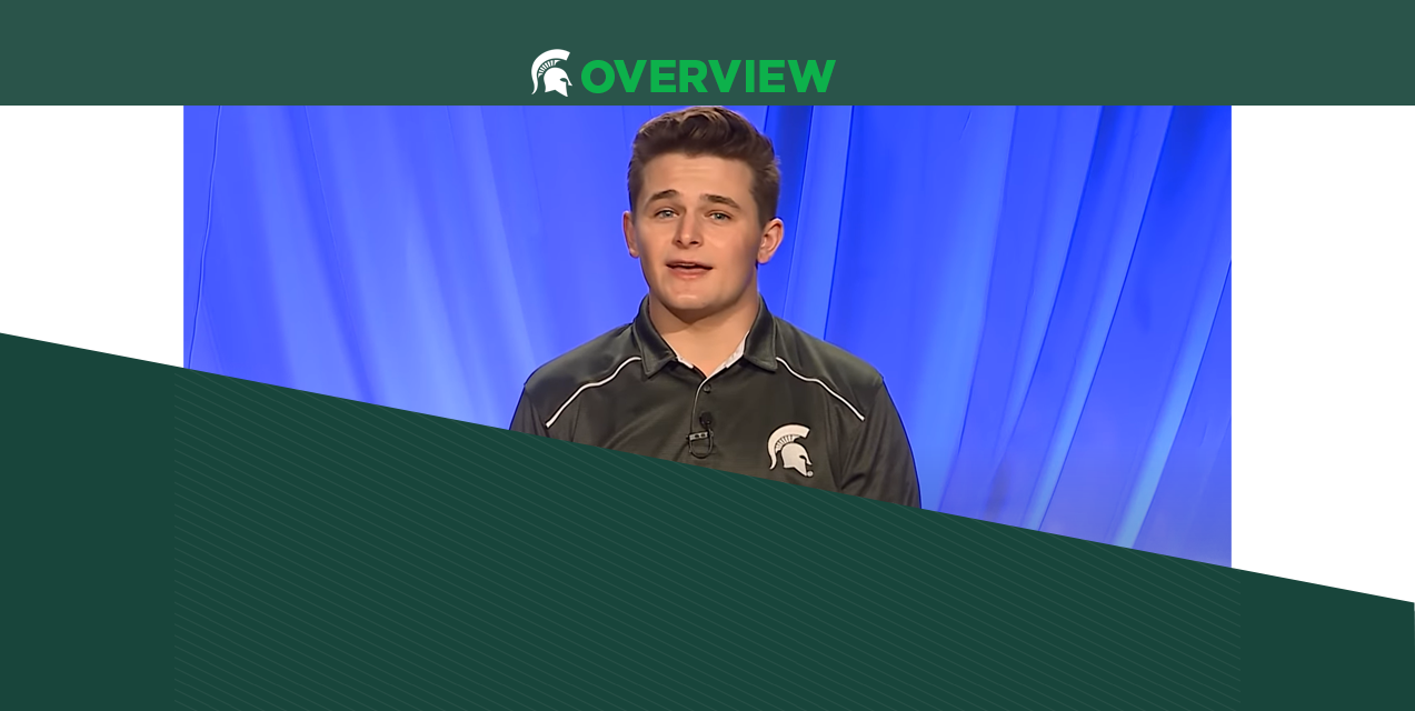 Thumbnail to the career interest area overview video showing a preview of an MSU student presenter
