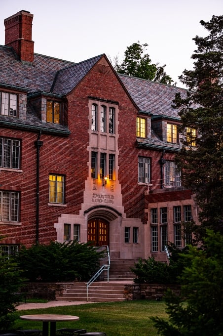 The exterior of a college building at MSU