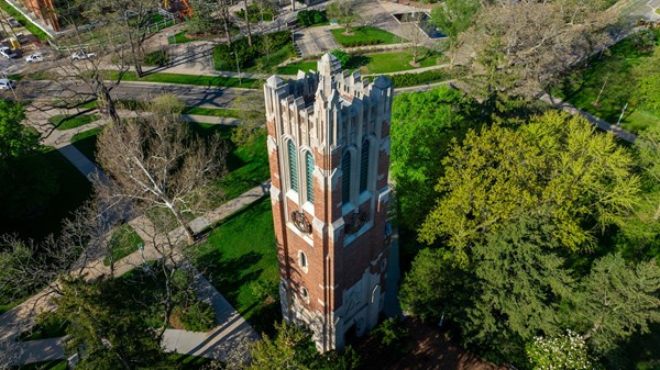 Aerial view of Beaumont tower