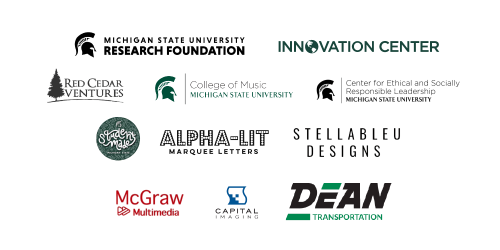 Eleven logos.