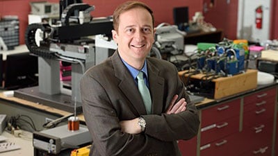 John Papapolymerou in lab